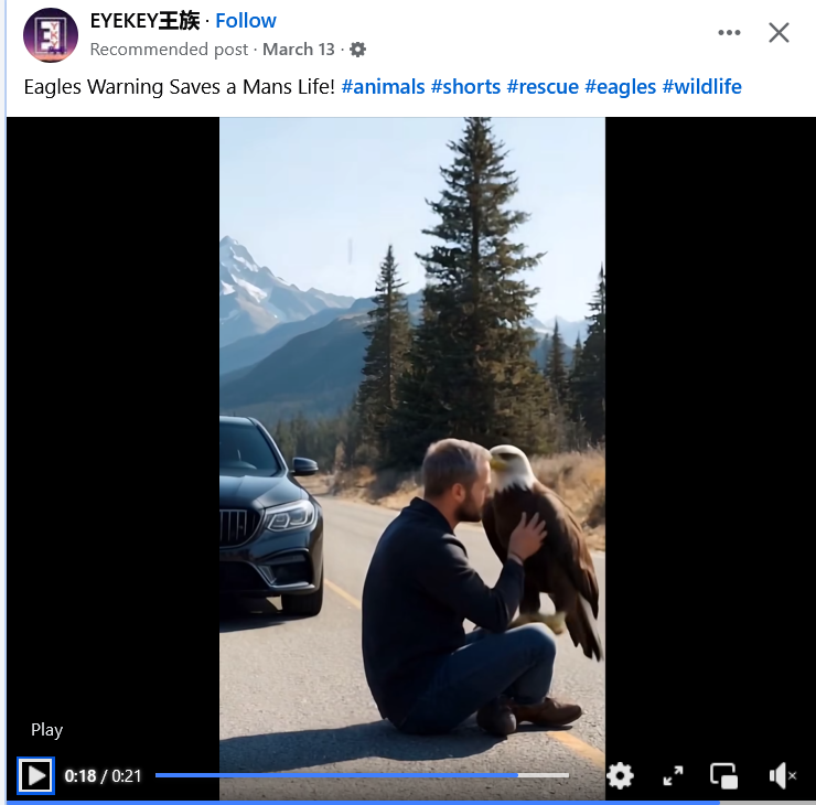 AI-generated man with eagle